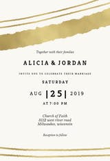 Sprayed lines - Wedding Invitation